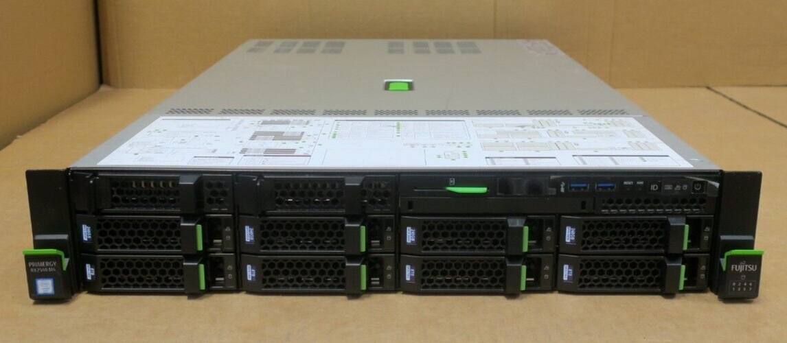 Fujitsu Primergy RX2540 M4 2x 28C Platinum 8176 1TB Ram 32.96TB 8-Bay 2U Server
