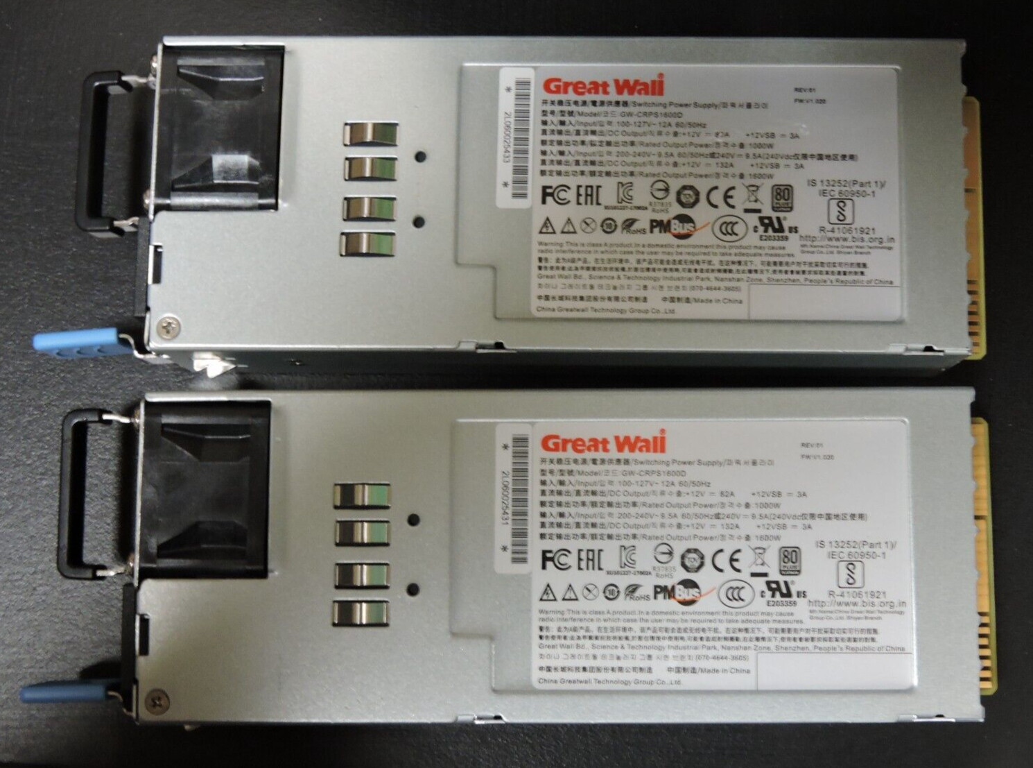 NEW Intel 5U Server Chassis BT5066 with 4X Power Supply 1600W Quad GW-CRPS1600D