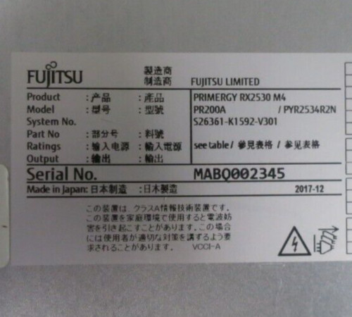 Fujitsu Primergy RX2530 M4 8C Silver 4110 8GB RAM 4x 2.5″ Bay WS2016 1U Server