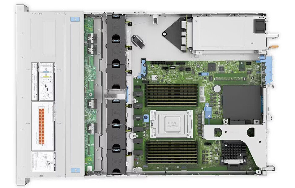 Dell PowerEdge R7515 2U Server + AMD EPYC 7402P CPU + 64GB RAMs, 8x 3,5″ Bay