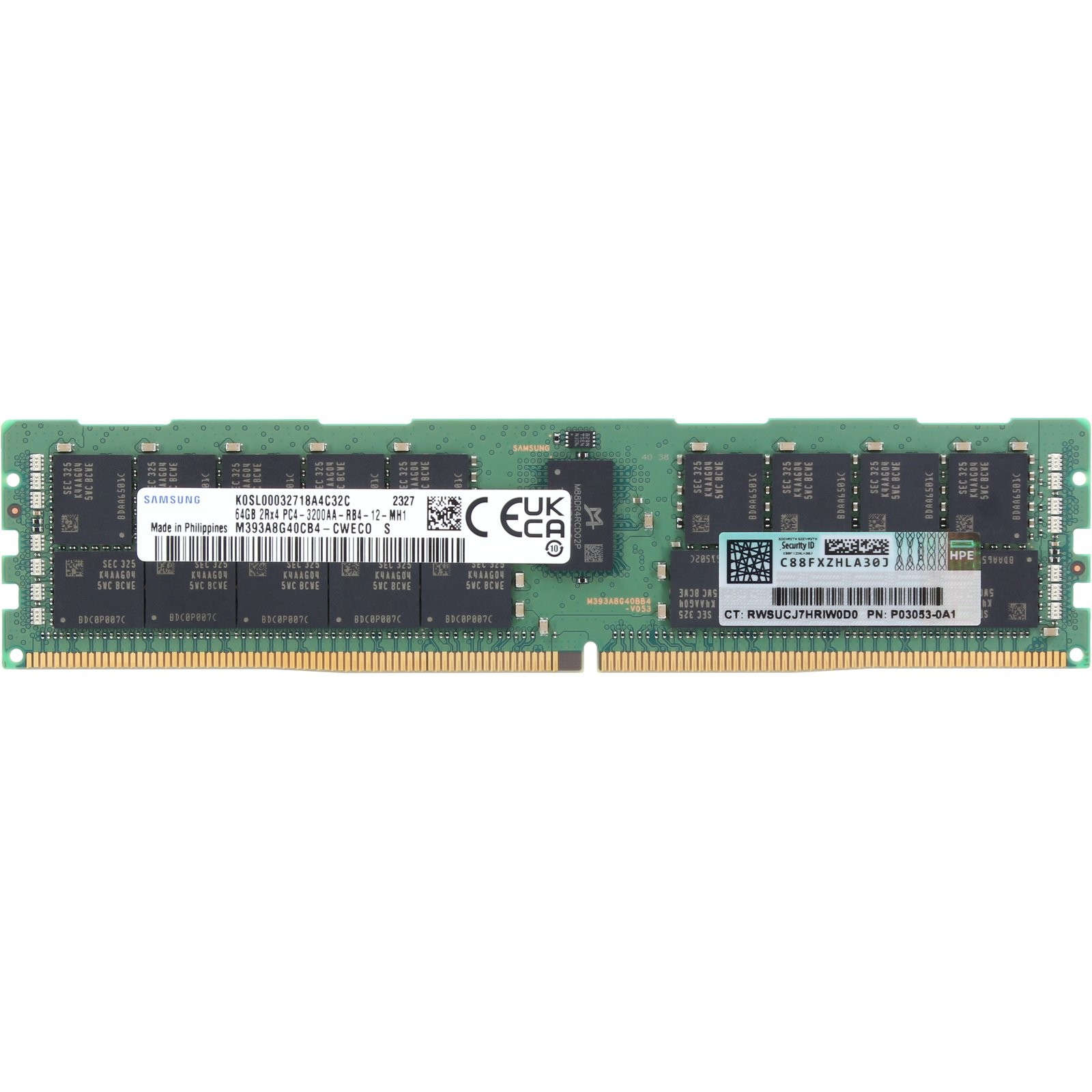 HPE Samsung 64GB 2Rx4 RDIMM- 3200MT/s (M393A8G40CB4-CWE)
