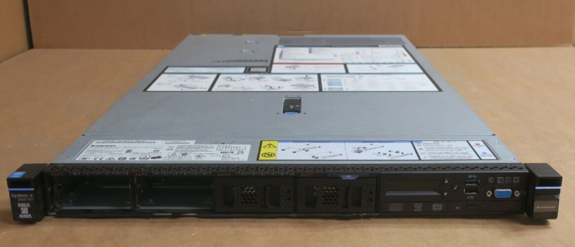 Lenovo System x3550 M5 Six-Core E5-2603v3 8GB RAM 4x 2.5″ Bay 1U Rack Server