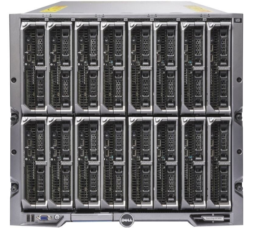 Dell PowerEdge M1000E Chassis W/ 16x M620 Blade Server 32x E5-2660v2 1152GB Ram