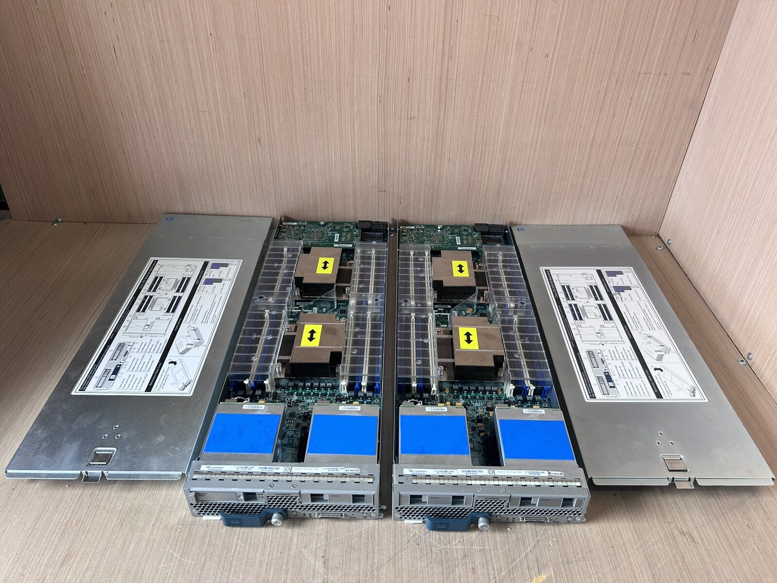 Lot of (2) Cisco UCSB200 M3 Blade Server UCSB-B200-M3 V03 NO RAM