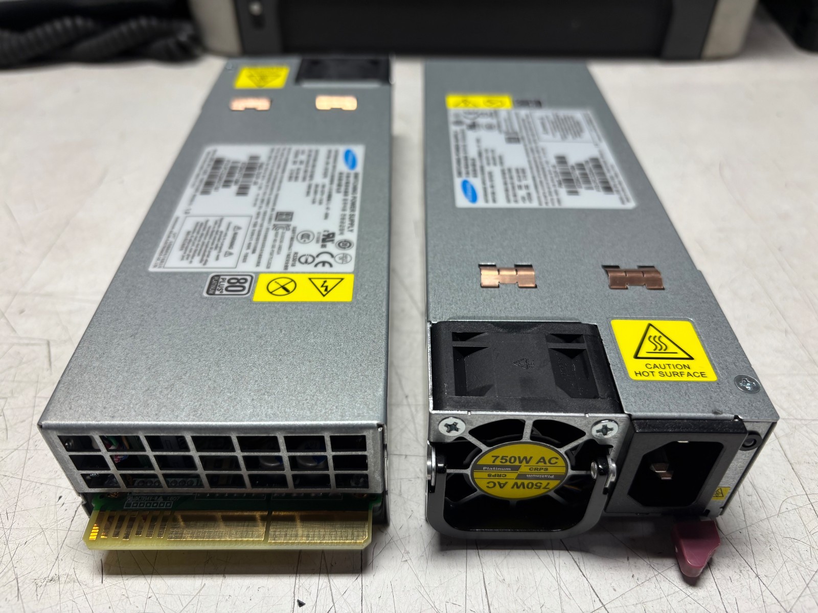 Lot of 2 Supermicro PWS-751P-1R 750W 1U 80 Plus Platinum Power Supply