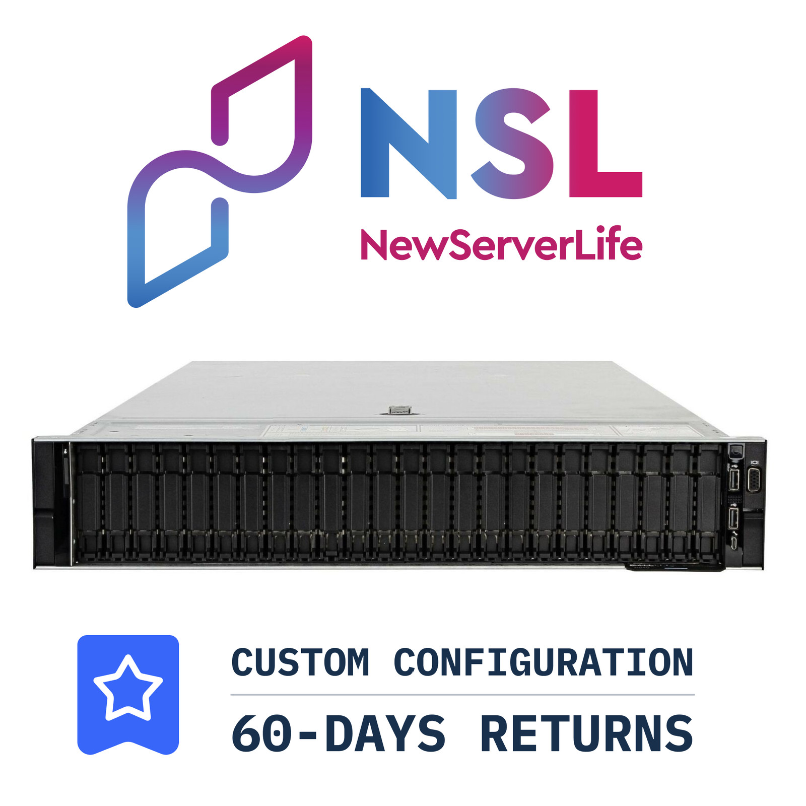 DELL R740xd 24NVME Server 2x Gold 6230 2.1GHz =40 Cores 64GB H730p PCIe 4xRJ45