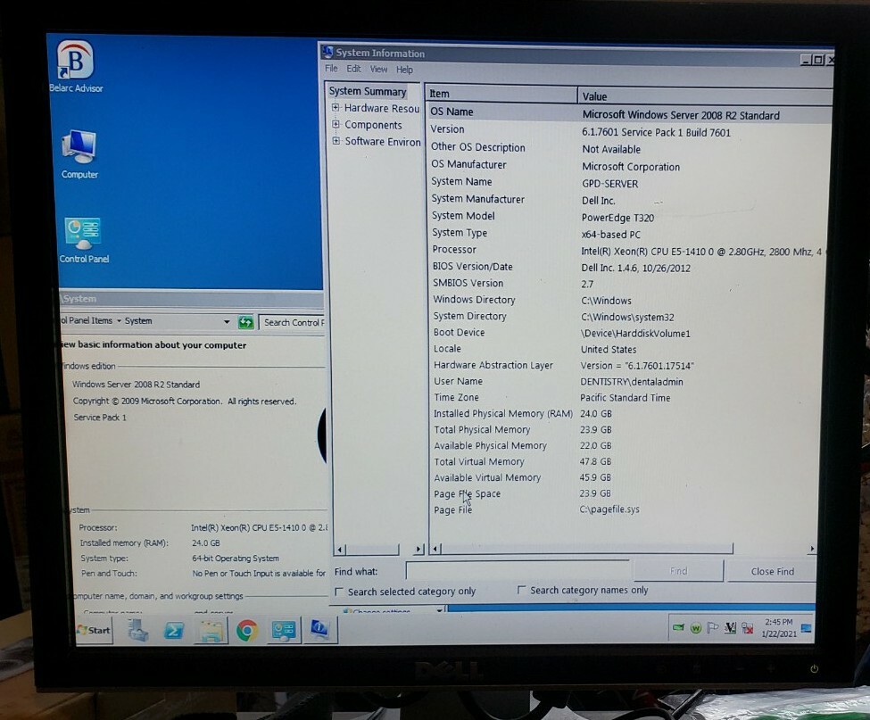 Dell PoweEdge T320 Xeon E5-1410 2.8Ghz QC 24GB RAID1, 4HD slots