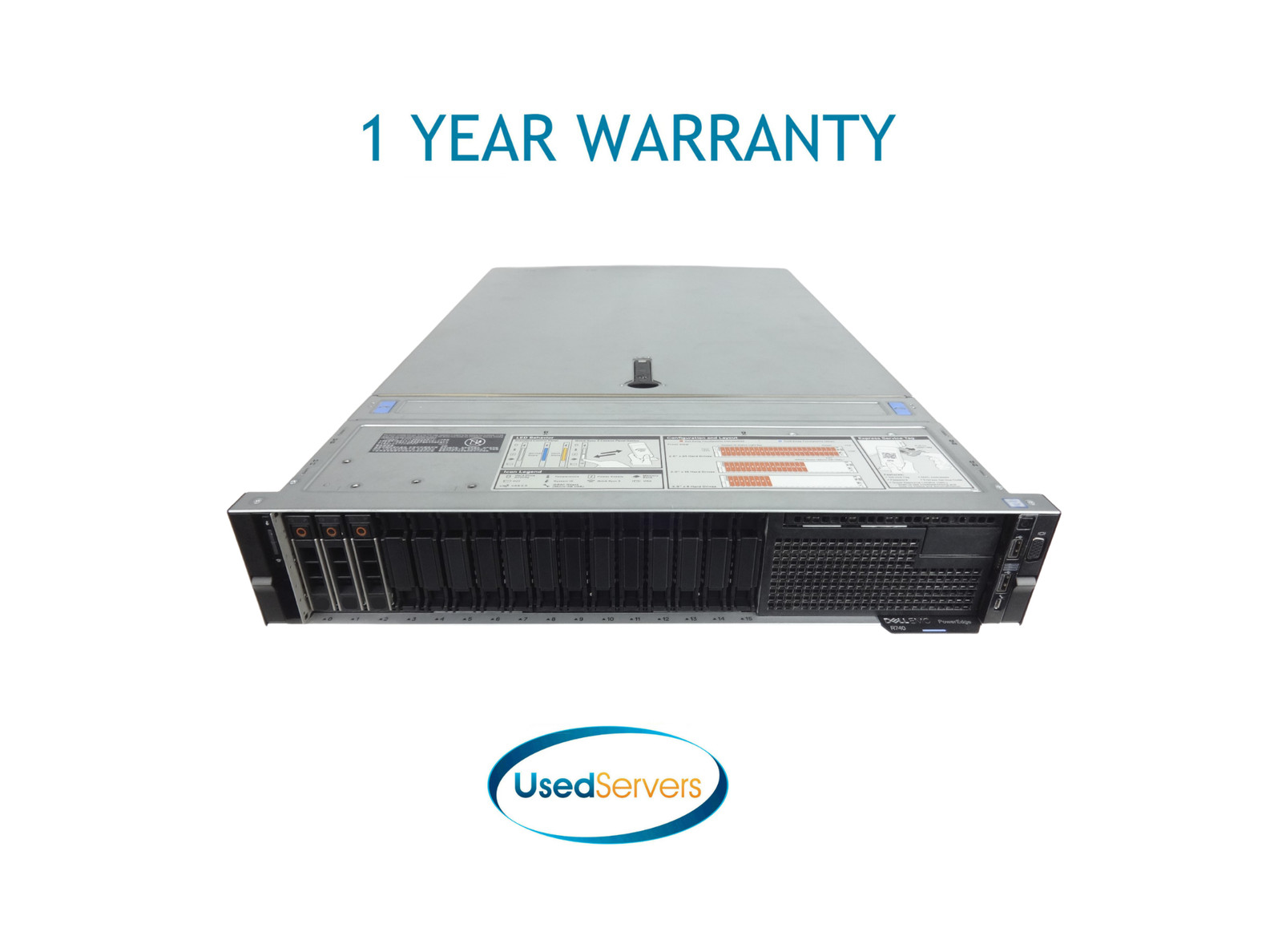 Poweredge R740 16SFF 2x Gold 5118 2.3GHZ=24Cores NO RAM 3x HD TRAY H730P