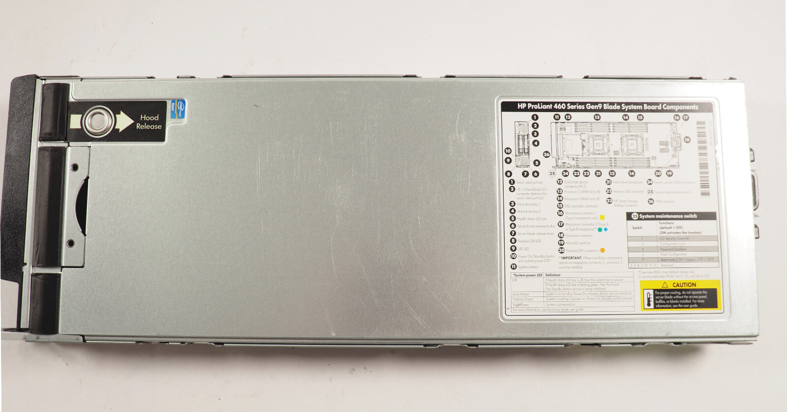 HP PROLIANT BL460c GEN9 Server /2 x E5-2680V3, Raid Controller Card, No HDD, RAM