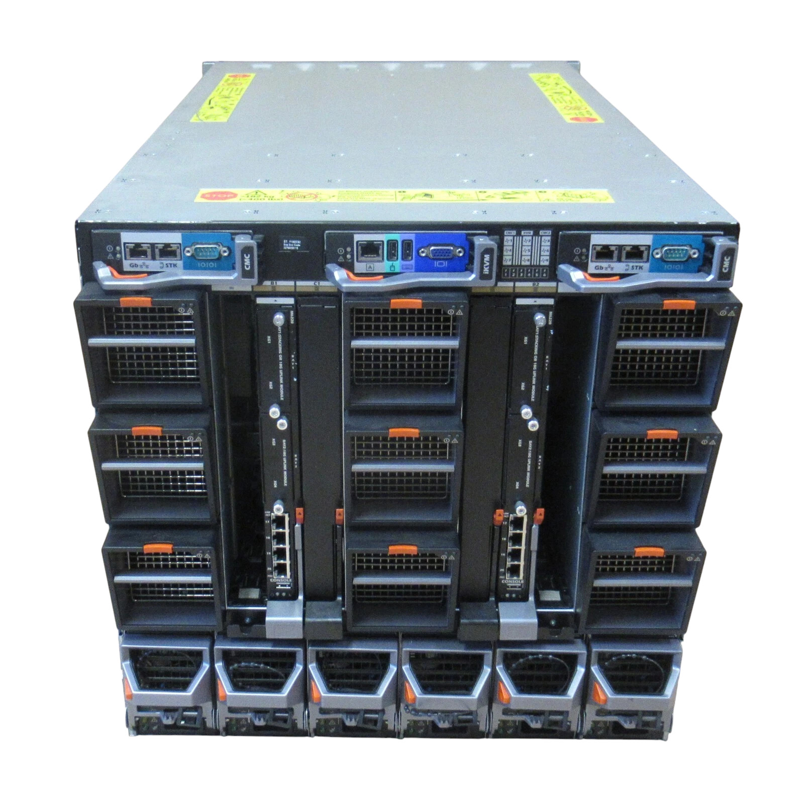 Dell PowerEdge M1000e V1.1 16-Slot Blade Chassis 2x M6220 Switch 2x CMC 6x PSU