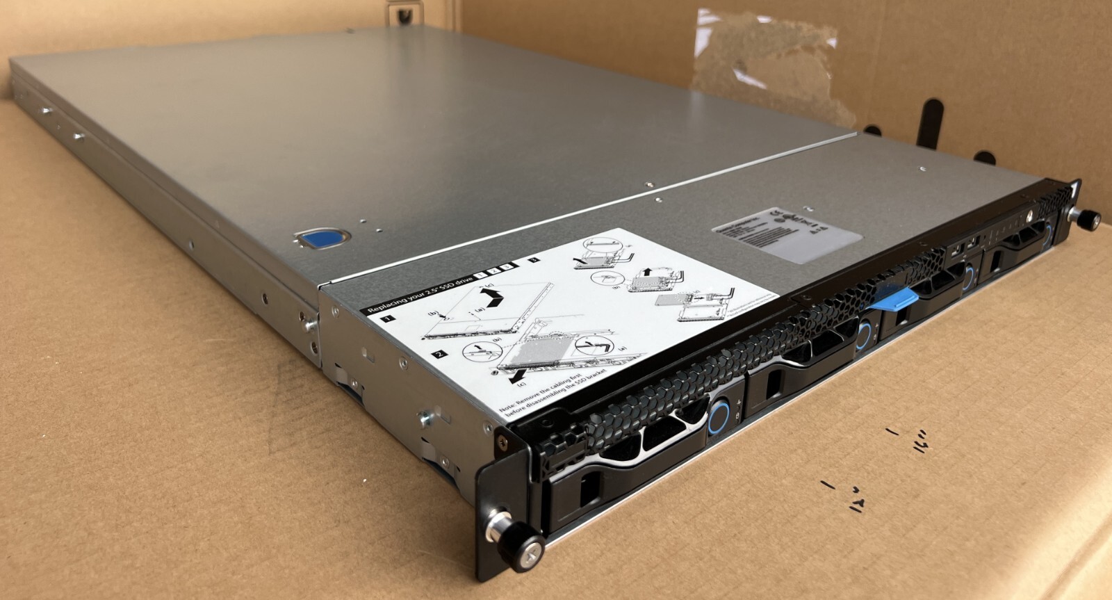 Quanta server D51B-1U chassis with 2*E5-2695V4 CPU and 2*1100W DC PSU.