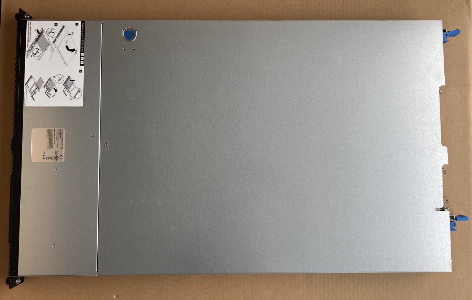 Quanta server D51B-1U chassis with 2*E5-2695V4 CPU and 2*1100W DC PSU.