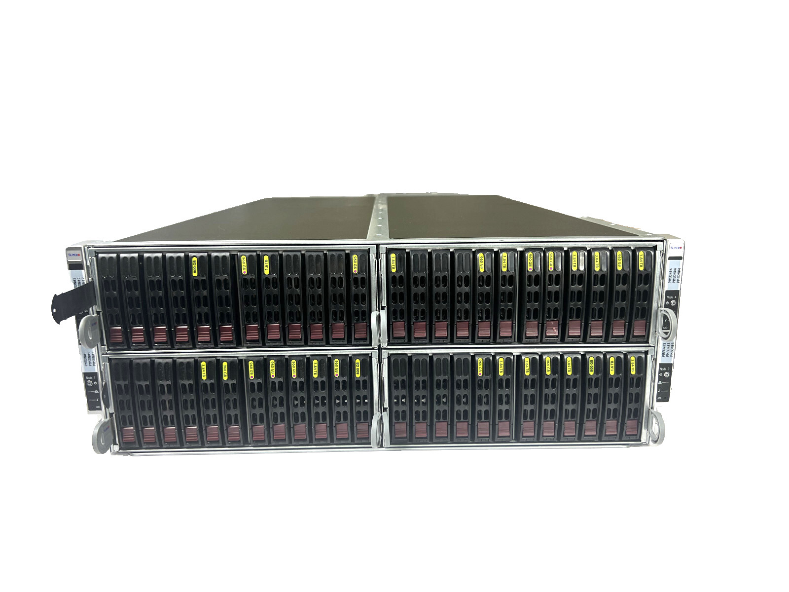 Supermicro SYS-F627R2-RT+ 4 Blade system with 2x Xeon E5-2660v2 @2.20GHz, No RAM