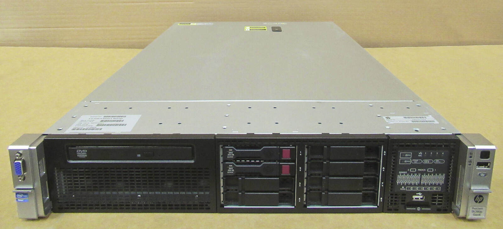 HP Proliant DL380p Gen8 2x Xeon 8-Core E5-2660 2.2GHz 320GB Ram 600GB HDD Server