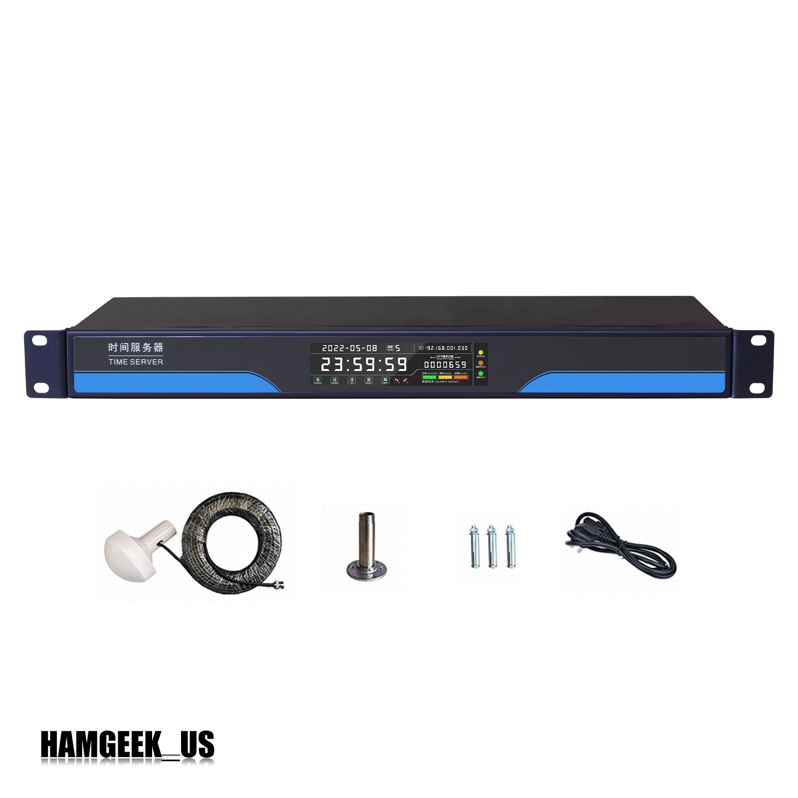 Network Time Server for Beidou GPS PTP Clock Server IEEE1588 30m Antenna+6 Port