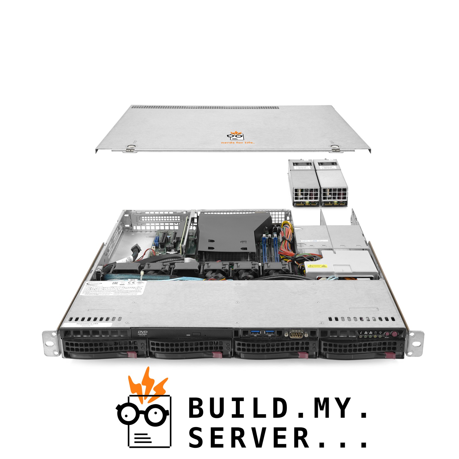 Supermicro SYS-5019SMR 4B Server 3.40Ghz Quad-Core 48GB RAM + 40TB SAS 12G HDDs