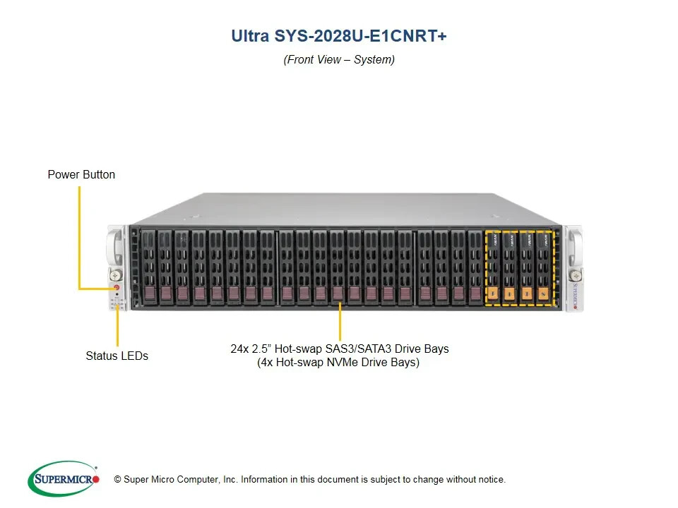 Supermicro SYS-2028U-E1CNRT+ Barebones Server X10DRU-i+ NEW IN STOCK 5 Yr Wty