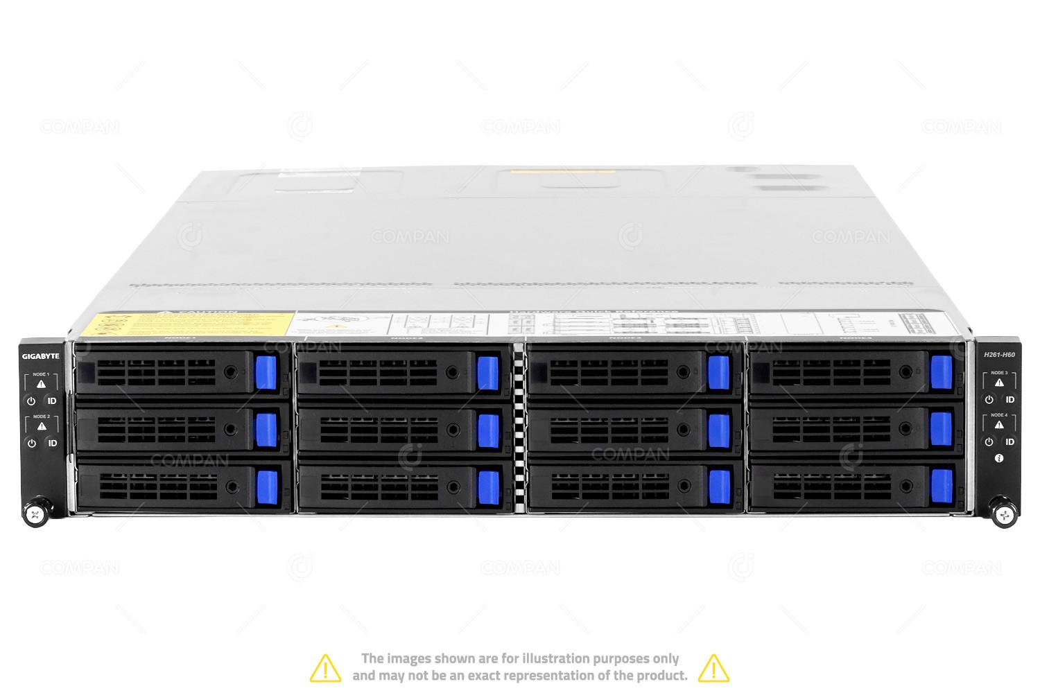 Gigabyte HDS H261-H60 12LFF 8x Xeon Gold 6142 1TB RAM Rails