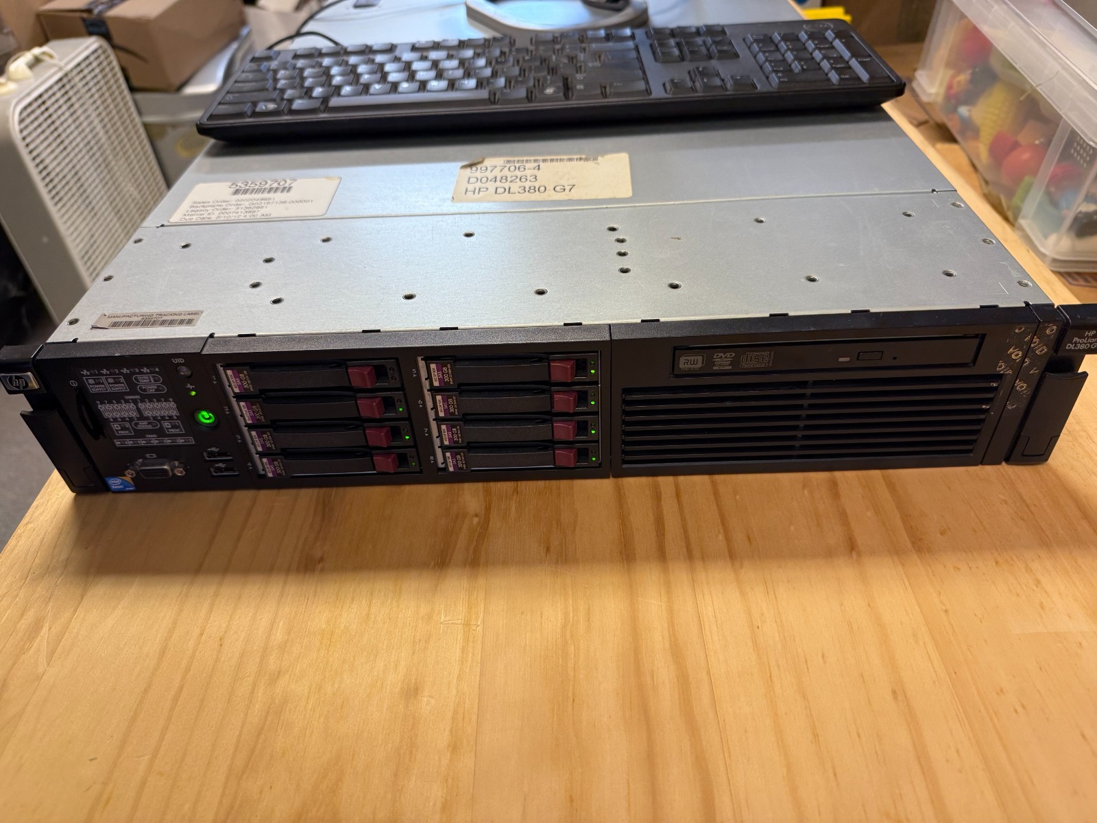 HP Proliant DL380 G7 Server Dual Intel Xeon 2.67Ghz CPU. 32GB Ram 8x300GB