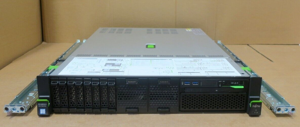 Fujitsu Primergy RX2540 M4 2x 8C Silver 4110 64GB Ram 8x 2.5″ Bay WS2016 Server